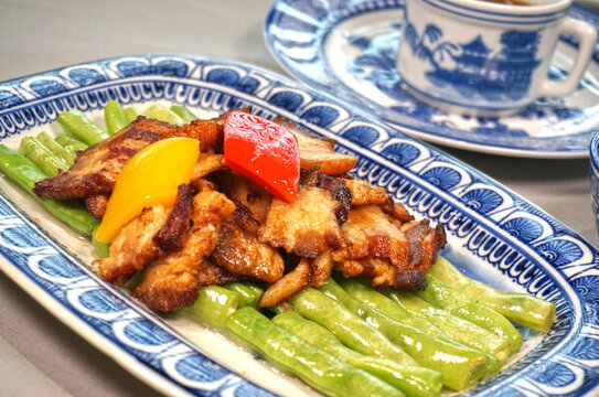 四季豆炒叉燒