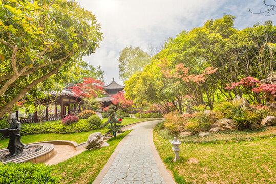 南京棲霞山楓樹園林建筑