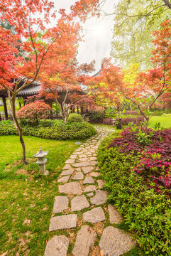 南京棲霞山楓樹園林建筑