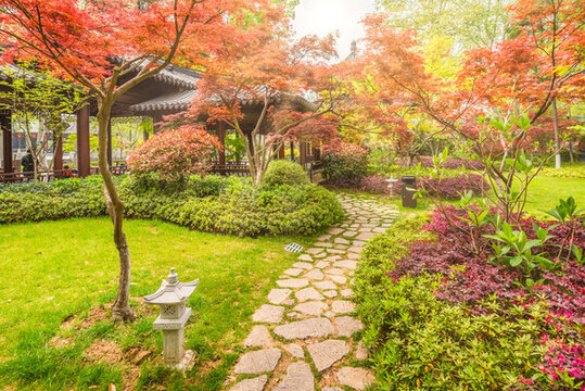 南京棲霞山楓樹(shù)園林建筑
