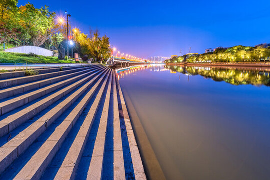 中國江蘇南京賞心亭夜景
