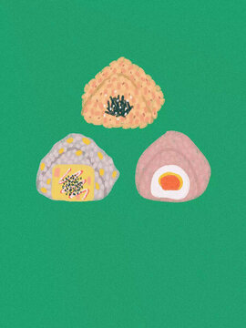 寿司食物美食素材插画