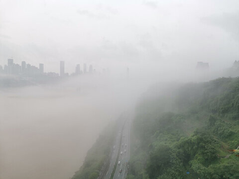 重慶長(zhǎng)江霧都美景