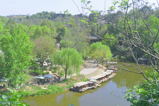 成都五鳳溪古鎮(zhèn)黃水河游船