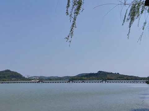 自然風(fēng)景湖泊南北湖