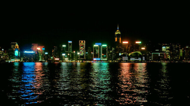 香港維港夜景燈光
