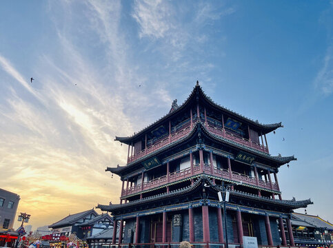 夕陽下的鼓樓