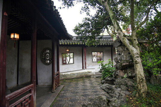 蘇州園林耦園春季風(fēng)光