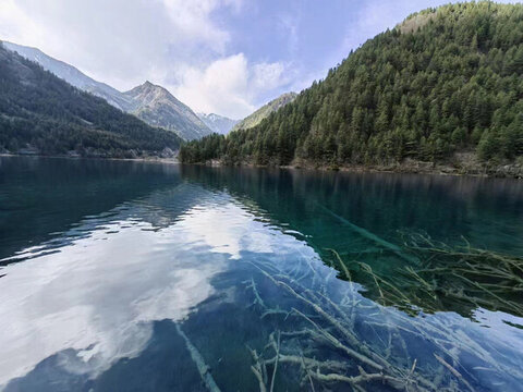 九寨溝湖泊自然景觀