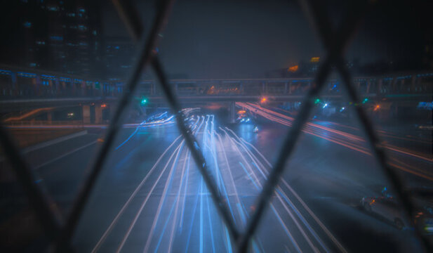 車流燈光