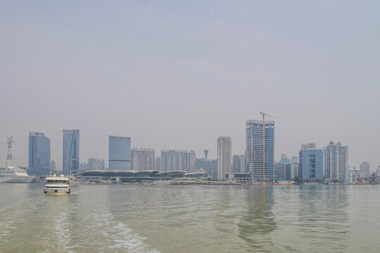 廈鼓客運(yùn)碼頭建筑與郵輪海景