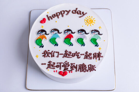 閨蜜姐妹花蛋糕