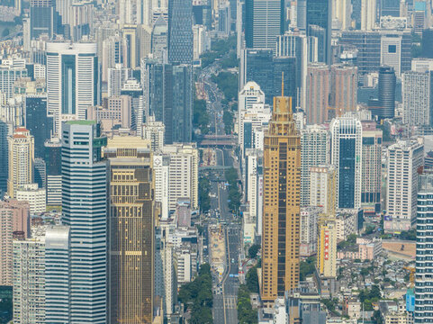 羅湖區(qū)深南東路航拍建筑景觀