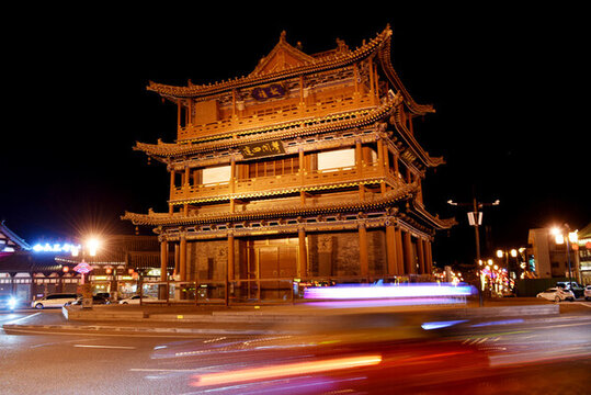 山西大同古城鼓樓
