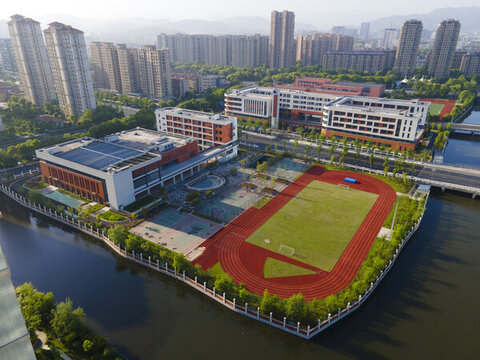 紹興迪蕩建功中學航拍