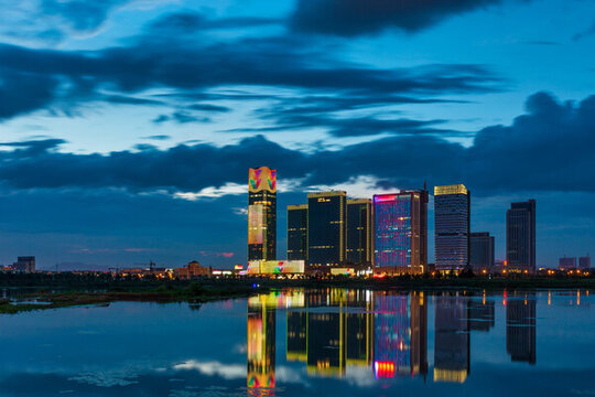 義烏金融商務(wù)區(qū)夜景風(fēng)光
