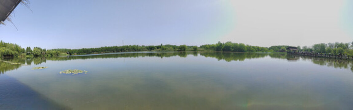 溱湖風景區(qū)濕地公園水景全景