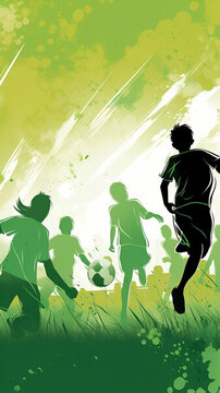 青少年足球运动海报背景素材