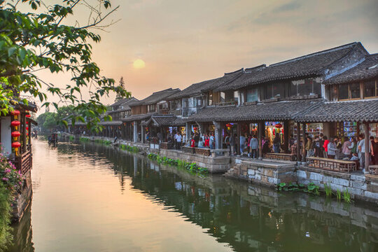 西塘古鎮(zhèn)夕照