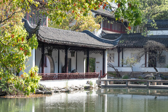 古典園林亭廊景觀