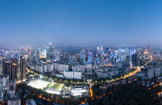 深圳南山粵海街道夜景
