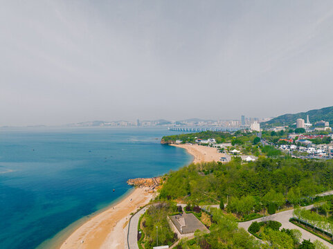 遼寧大連濱海路春季海濱風(fēng)光
