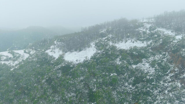 陜北春雪航拍