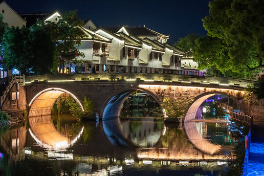 三河古鎮(zhèn)夜景