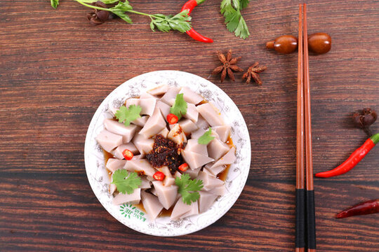 山西美食碗托灌腸