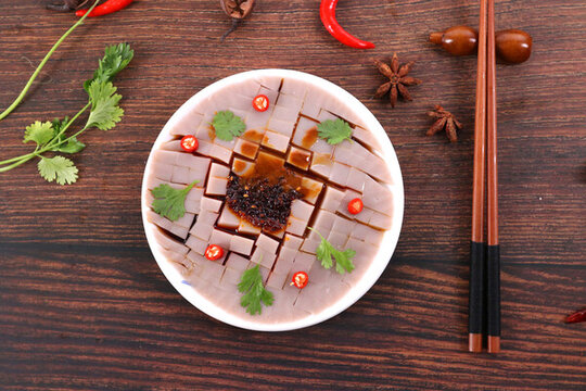 山西美食碗托灌腸