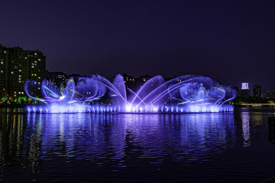 長春南溪濕地公園音樂噴泉