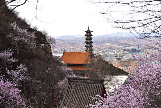 張家口雞鳴山春色