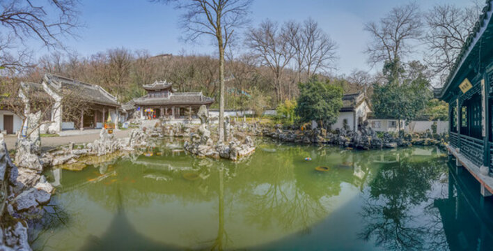 善卷洞祝英臺讀書處全景圖