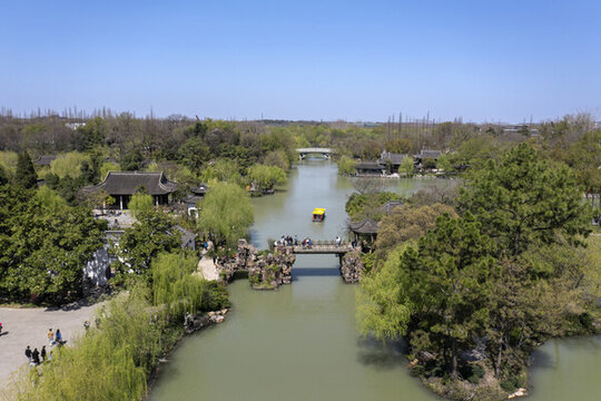 鳥瞰揚(yáng)州瘦西湖風(fēng)光