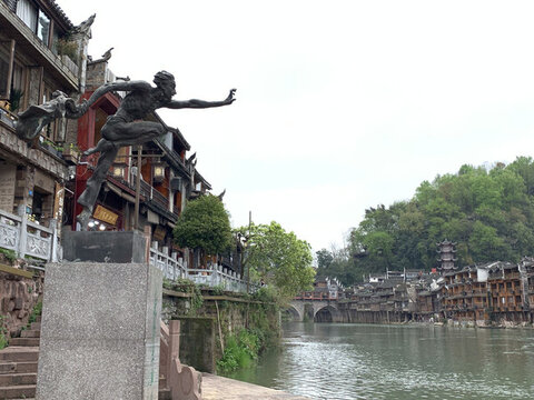 湖南湘西鳳凰古城風(fēng)光