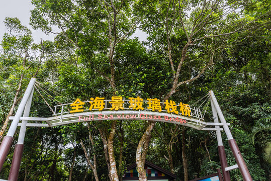 亞龍灣天堂森林公園的玻璃棧