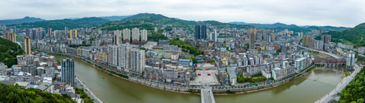 通江縣城全景圖