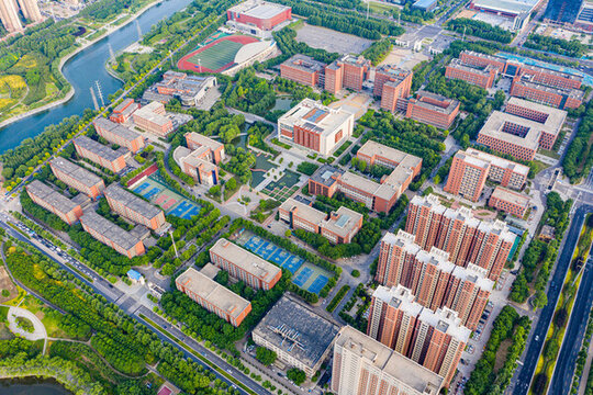 航拍鄭州輕工業(yè)大學(xué)高校校園