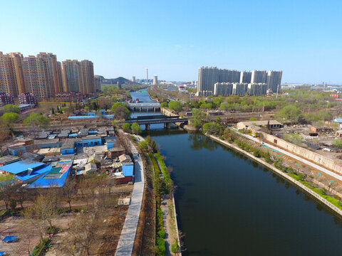 唐山陡河環(huán)城水系航拍