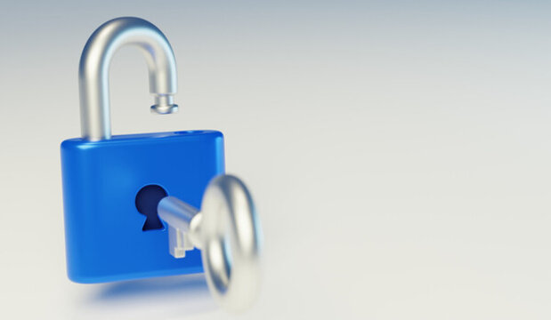 锁头钥匙安全工具3D开启锁芯
