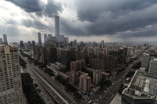 北京CBD国贸繁华都市建筑