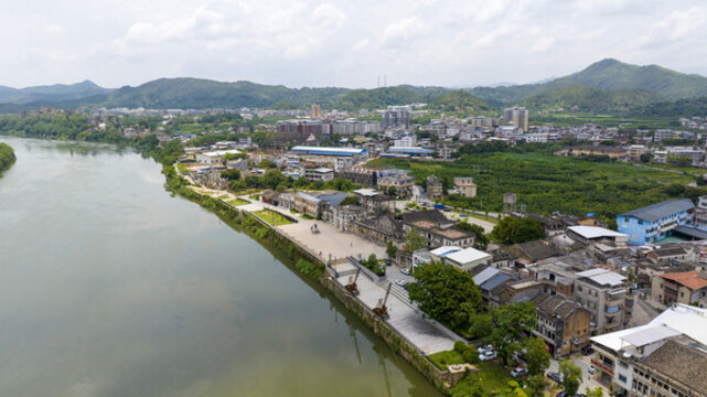 廣東梅州松口古鎮(zhèn)航拍
