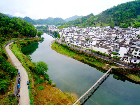 航拍昌溪古鎮(zhèn)