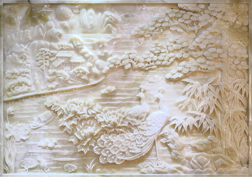玉石浮雕裝飾畫石材工藝