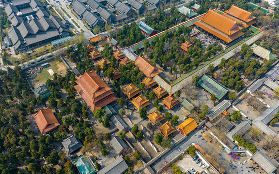航拍孔廟全景