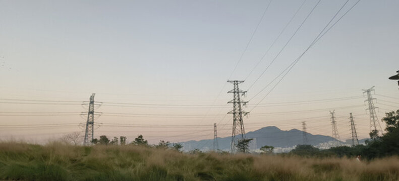 深圳石巖陌上花公園日落