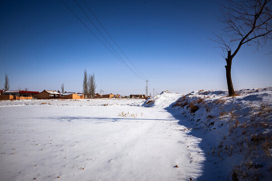 農(nóng)村雪景