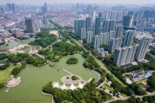 常州武進(jìn)新天地公園航拍