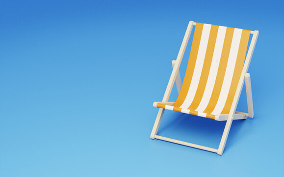 休闲椅子海边度假放松椅子3D