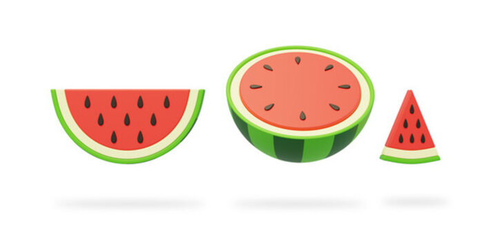 食品西瓜水果解渴饱满好吃3D